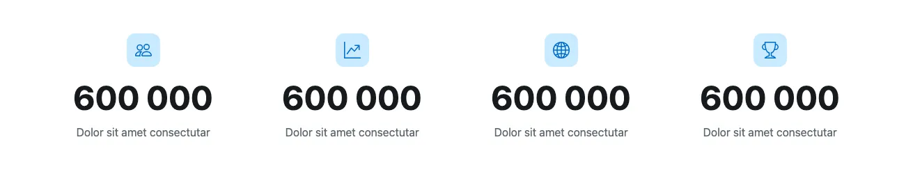 Stats component in Bootstrap-6