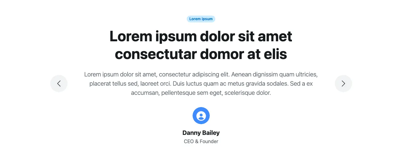 Testimonials component #3