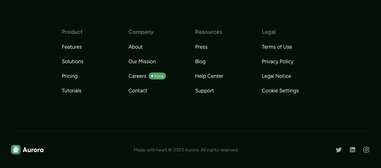 Footers component #24