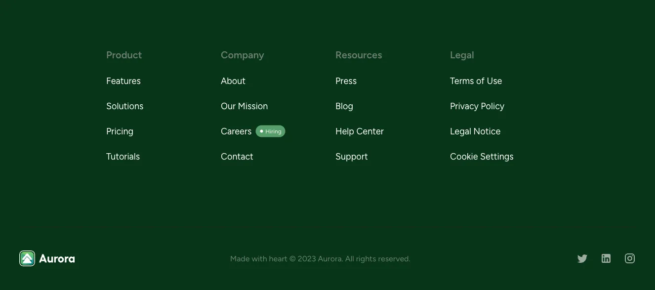 Footers component #23