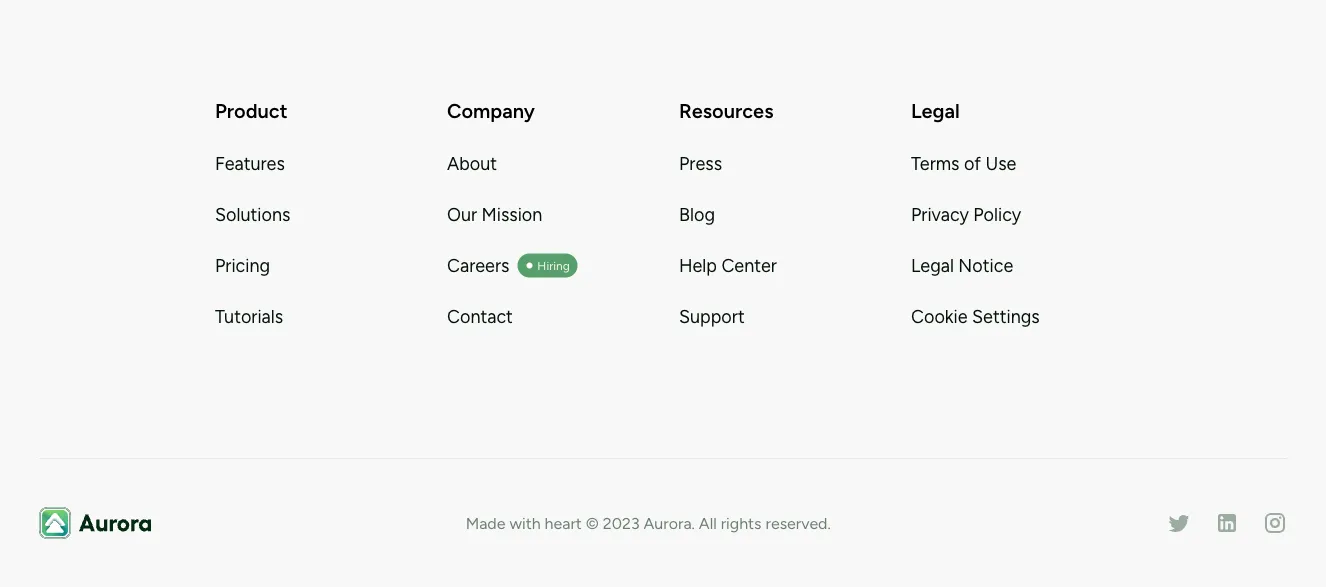 Footers component #22