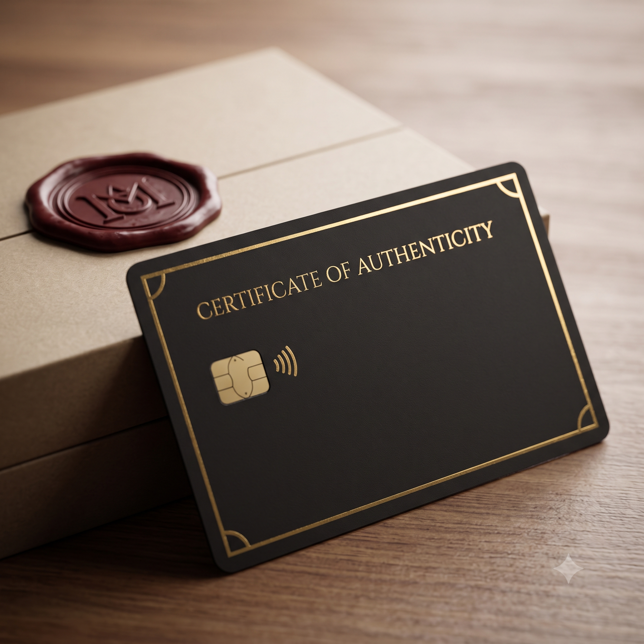 Schmickup Luxury Vault encrypted tamper-evident NFC certificate card