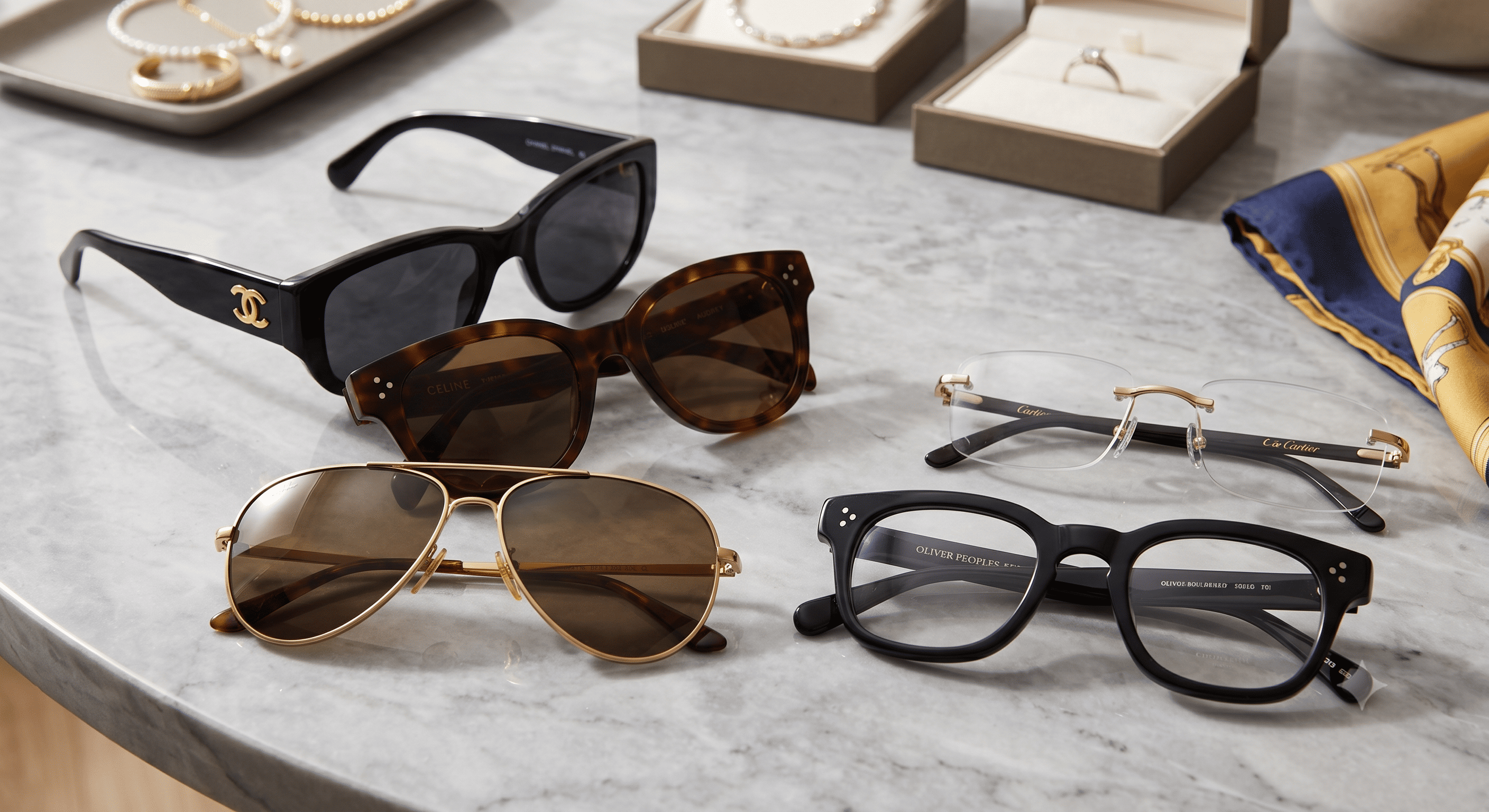 Collection of iconic designer eyewear