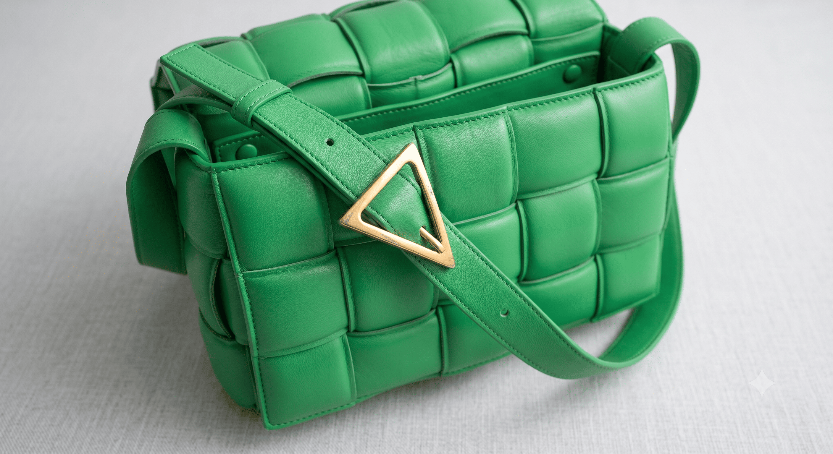 Bottega Veneta Padded Cassette in parakeet green