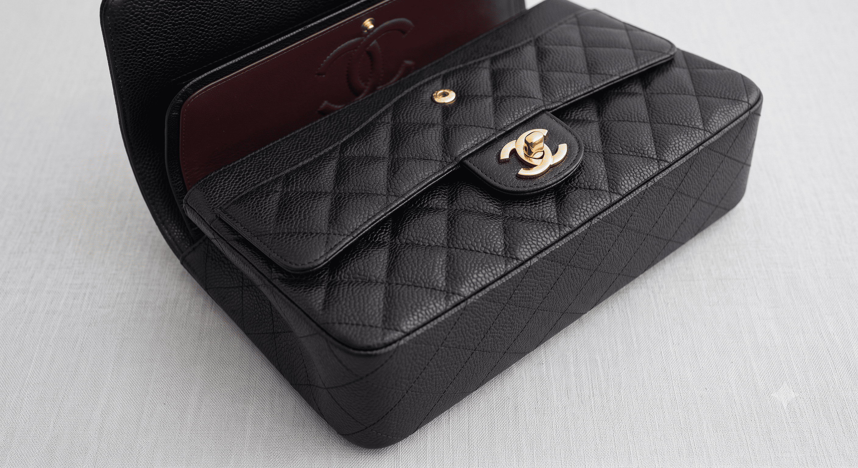 Chanel Classic Double Flap in black caviar