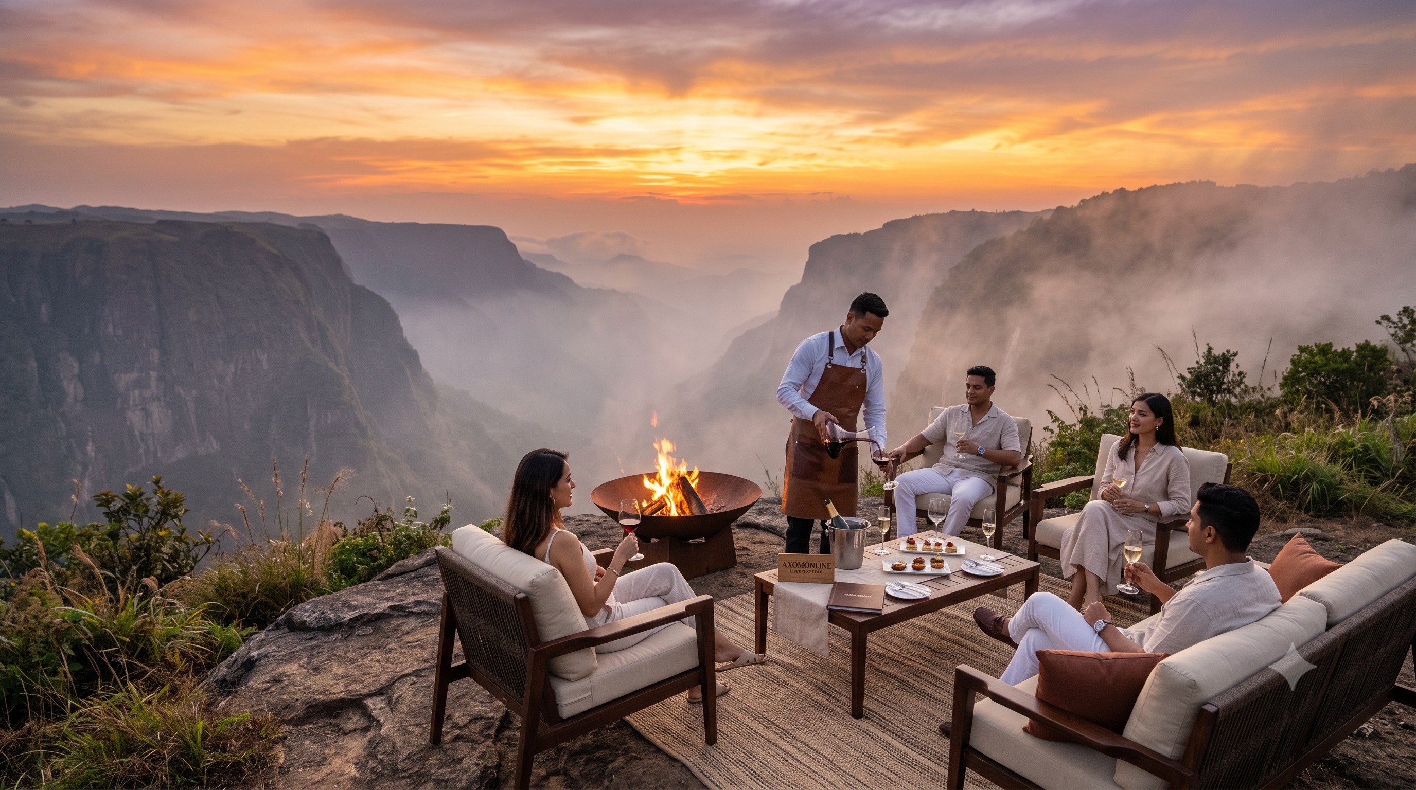 Private champagne sundowner overlooking Laitlum Canyons