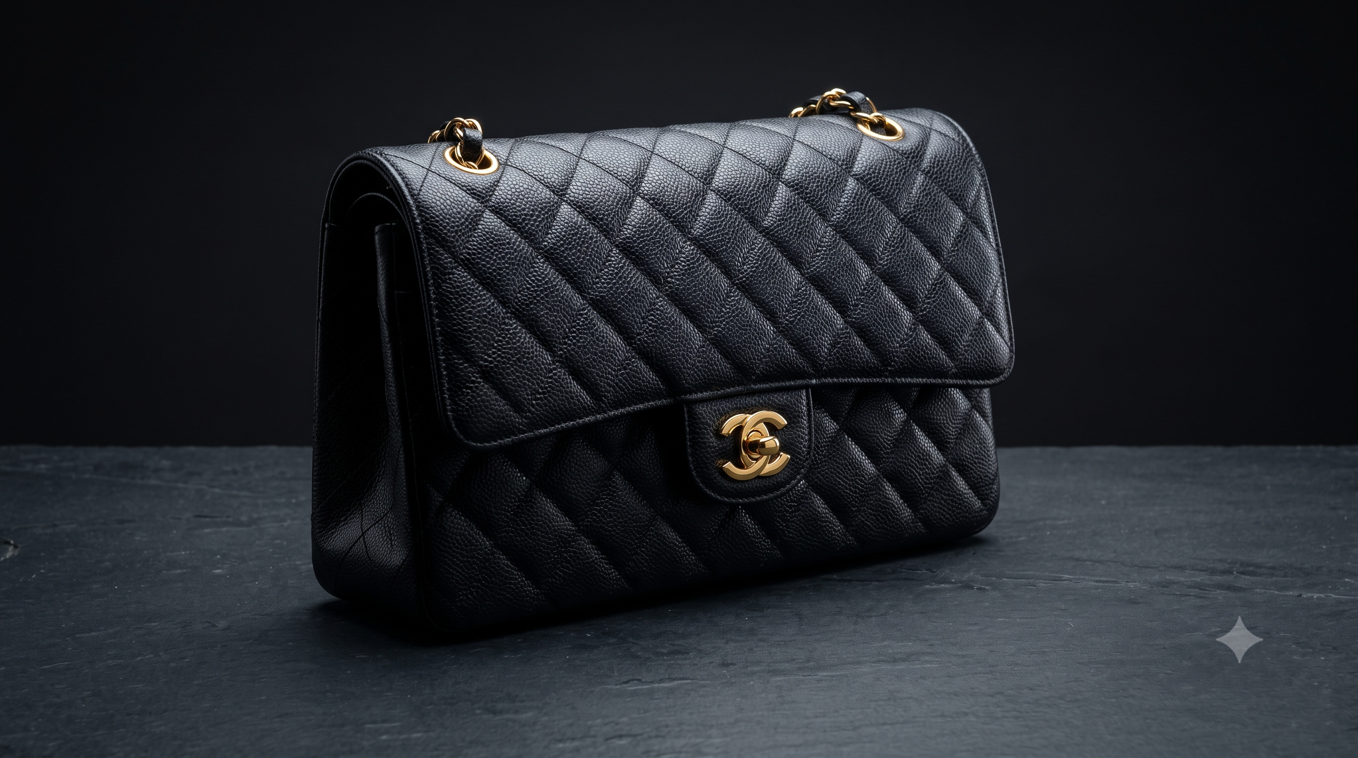 Vintage Chanel Classic Double Flap quilted leather bag with 24k gold gilded hardware