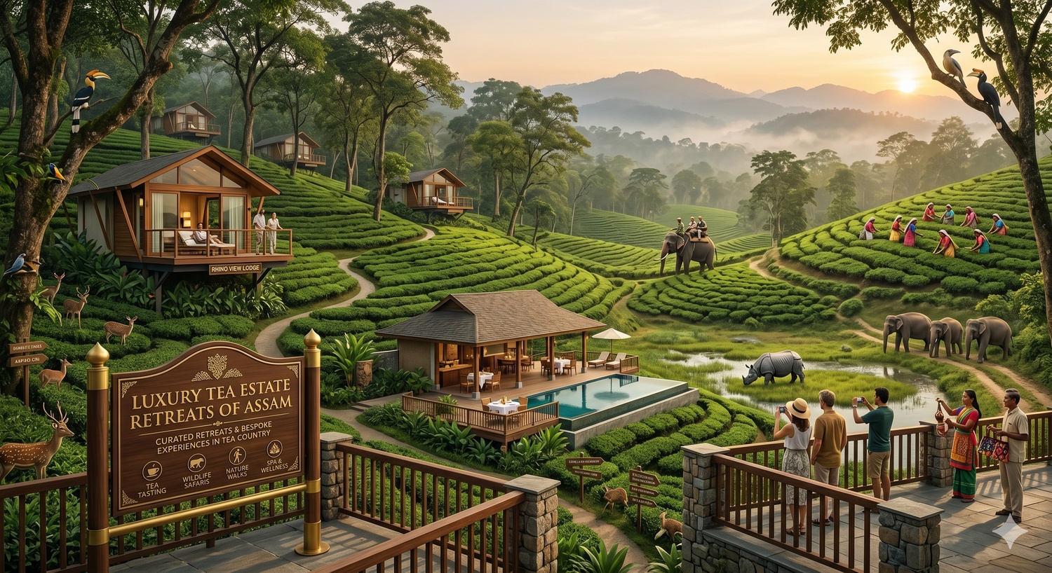 Luxury tea bungalow retreat in Assam