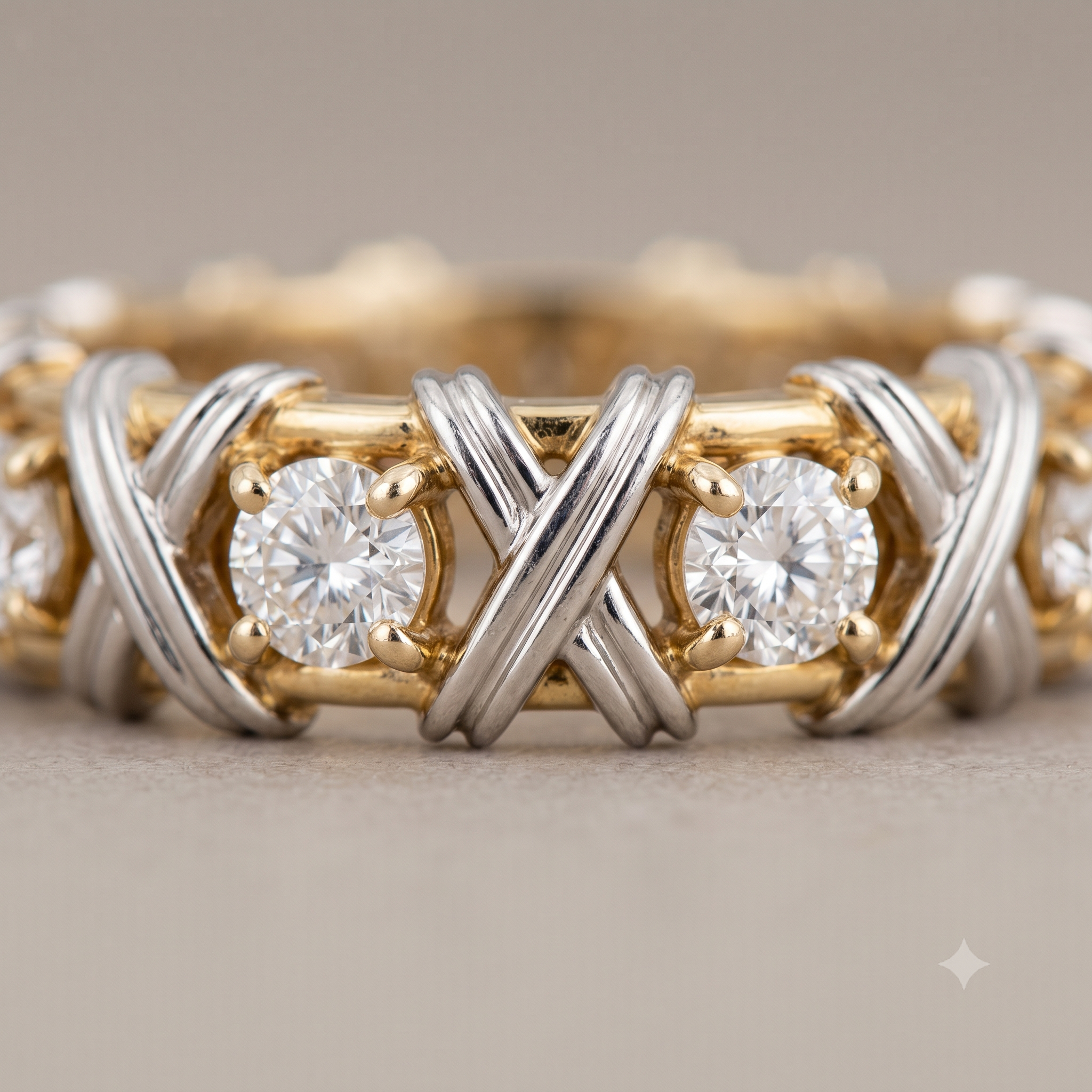 Jean Schlumberger by Tiffany & Co. Sixteen Stone diamond ring in platinum and gold