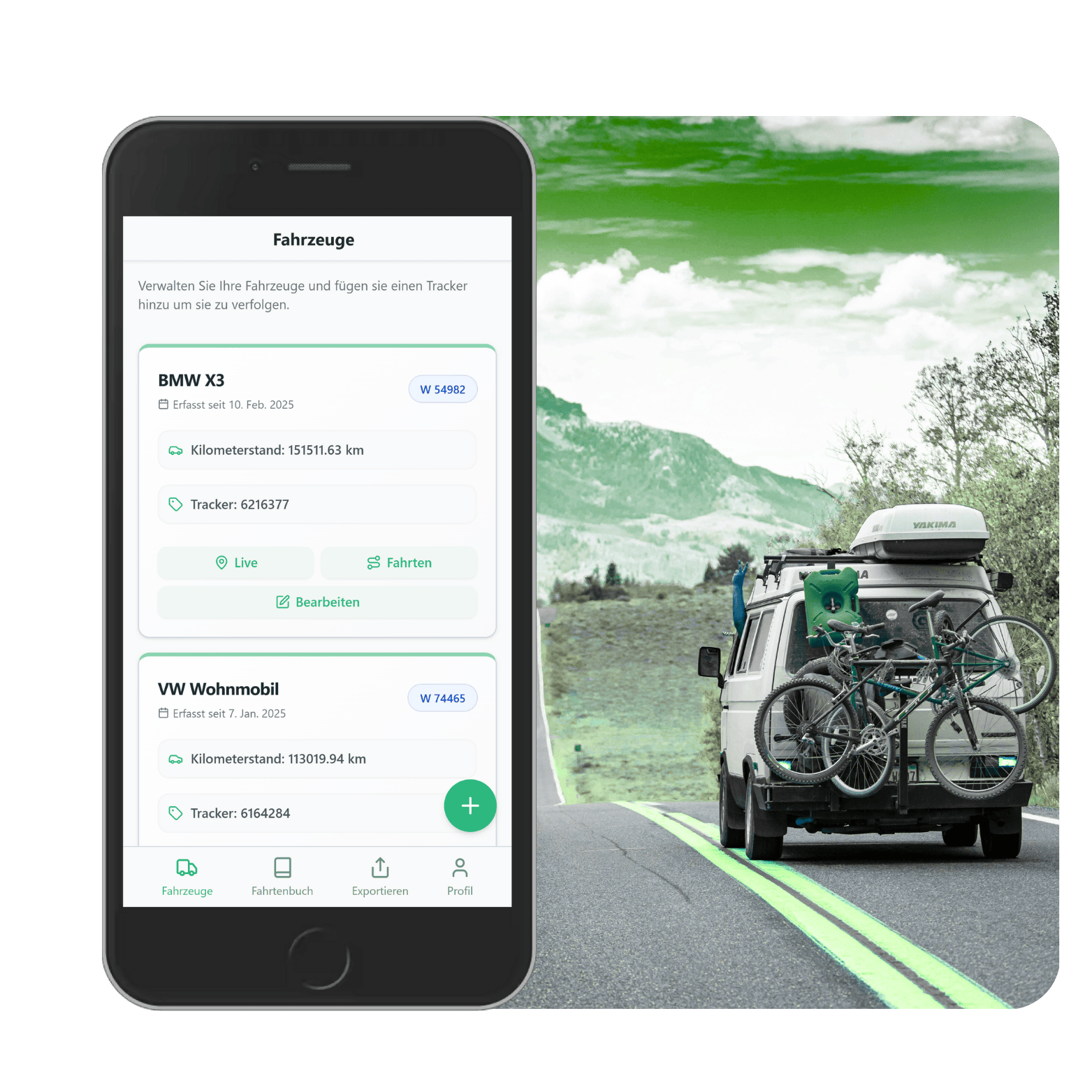 Handy mit Camper